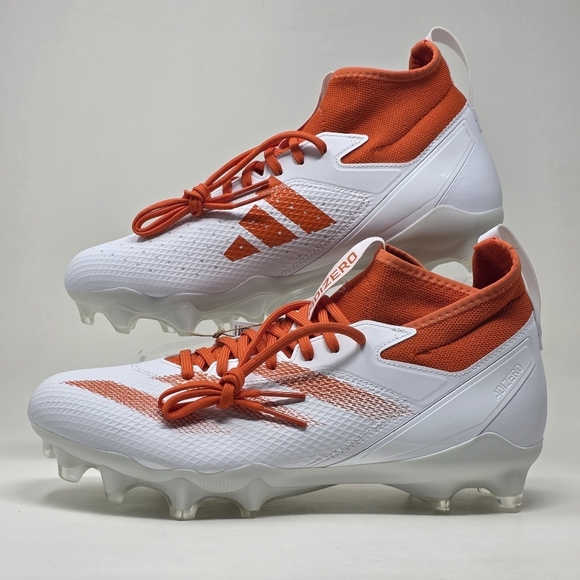 adidas SM Adizero Impact Football Cleats Mens Size 11 White Orange IH8467 New - Picture 3 of 12